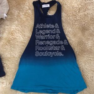 Soul cycle ombré blue tank top
